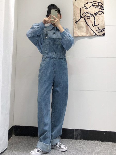 Salopeta dama casual din denim - model lat