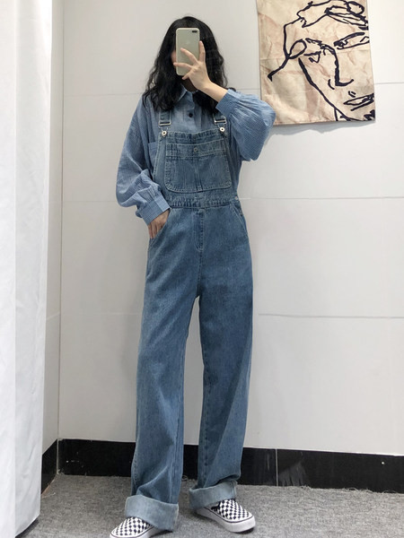 Salopeta dama casual din denim - model lat
