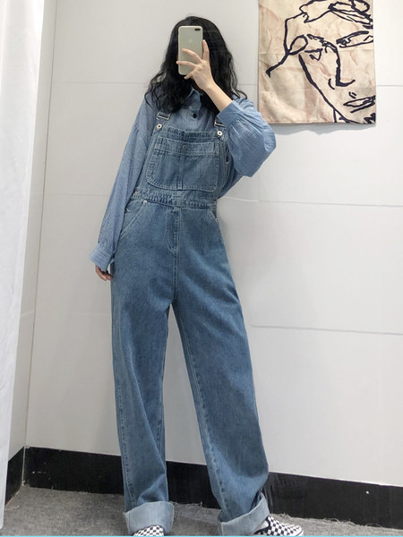 Salopeta dama casual din denim - model lat