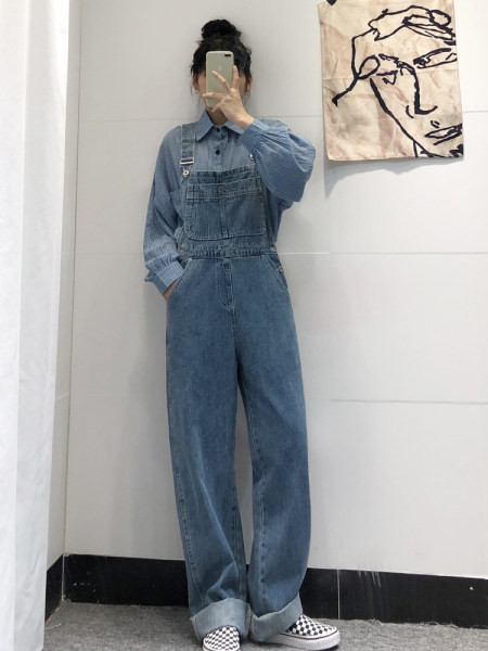 Salopeta dama casual din denim - model lat