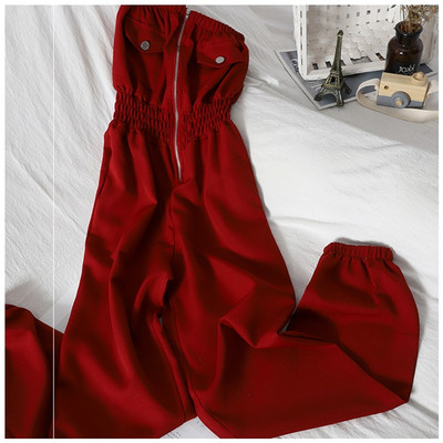 Salopeta lunga de dama cu talie elastica