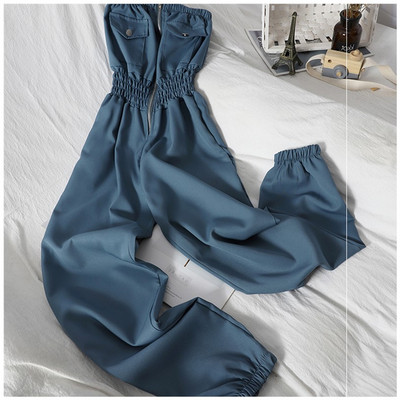 Salopeta lunga de dama cu talie elastica