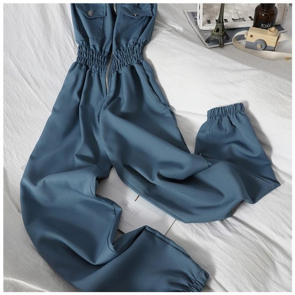 Salopeta lunga de dama cu talie elastica