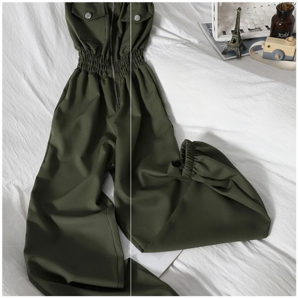 Salopeta lunga de dama cu talie elastica