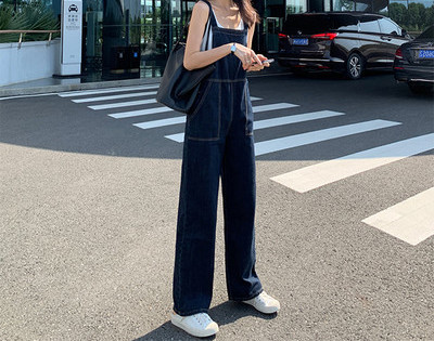 Salopeta de dama din denim model lat