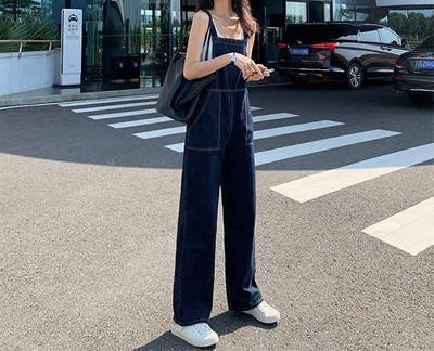 Salopeta de dama din denim model lat