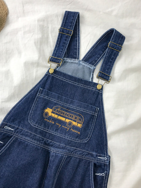 Salopeta de dama cu inscriptie si broderie