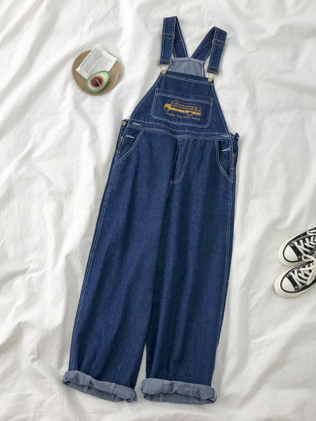 Salopeta de dama cu inscriptie si broderie