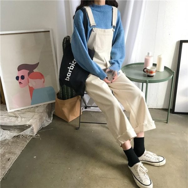 Γυναικεία αθλητική ολόσωμη φόρμα με τσέπη σε λευκό και μαύρο χρώμα