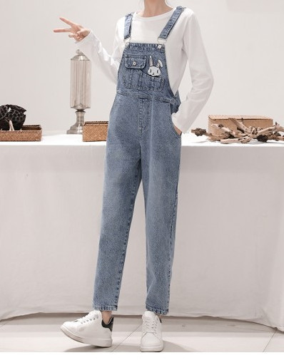 Salopeta casual dama cu iepure brodat