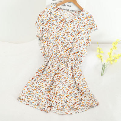 Γυναικεία κοντή ολόσωμη φόρμα με λουλουδάτο μοτίβο και ελαστική μέση