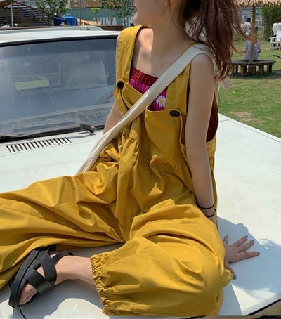 Salopeta dama casual cu bretele - model lat