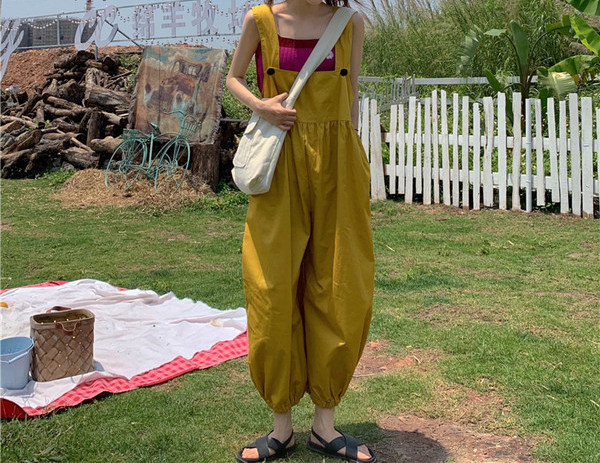 Salopeta dama casual cu bretele - model lat