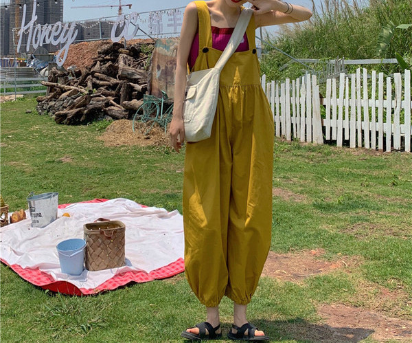 Salopeta dama casual cu bretele - model lat