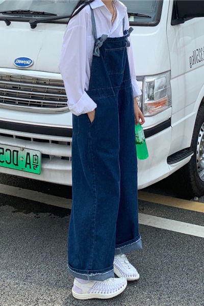 Γυναικείες μοντέρνες ολόσωμες  φόρμες με λεπτά τιραντάκια - φαρδύ μοντέλο