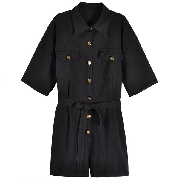 Salopeta de dama cu nasturi si maneci scurte