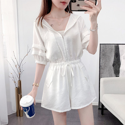 Γυναικείες casual ολόσωμες φόρμες με φερμουάρ και κορδόνια