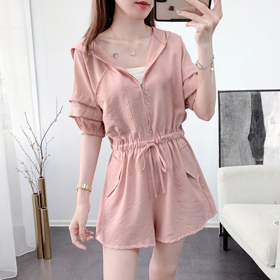 Γυναικείες casual ολόσωμες φόρμες με φερμουάρ και κορδόνια