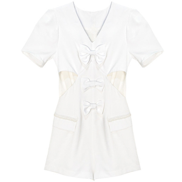 Νέο μοντέλο γυναικεία ολόσωμη φόρμα με λαιμόκοψη και κορδέλες