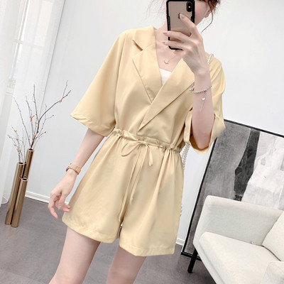 Μοντέρνες γυναικείες ολόσωμες  φόρμες με κορδόνια και 3/4 μανίκια