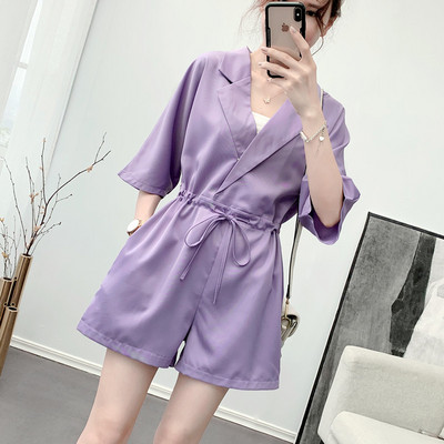 Μοντέρνες γυναικείες ολόσωμες  φόρμες με κορδόνια και 3/4 μανίκια