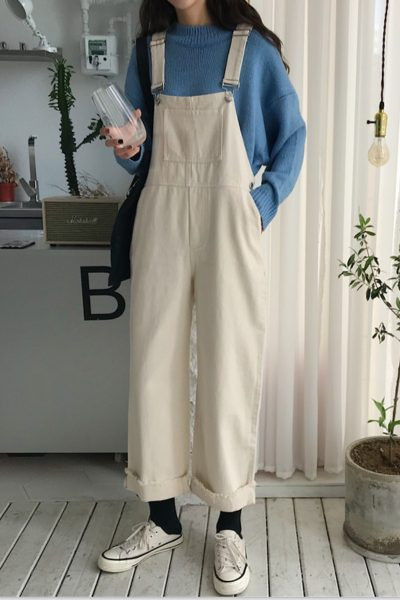 Salopeta lunga de dama cu buzunare