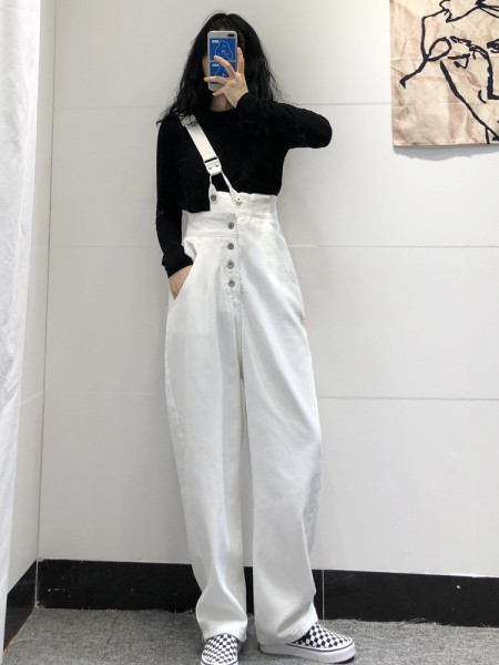 Salopetă elegantă de damă cu model drept pe un umăr