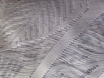 Перде дантела с ресни, с ширит лента Rachel, 250x250 cm, 100% Полиестер, Бял