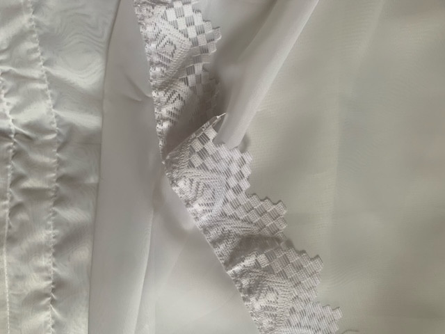 Перде с ширит лента Tessa, 350x150 cm, 100% Полиестер, Бял