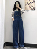 Γυναικείες ολόωμες φόρμες τζιν με τσέπες και τιραντάκια