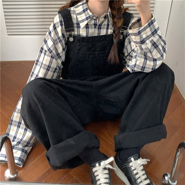 Γυναικεία τζιν ολόσωμη  φόρμα με τιράνες