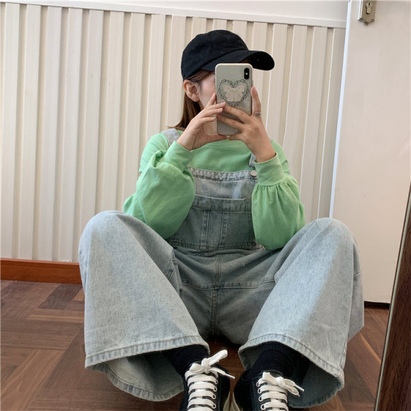 Γυναικεία τζιν ολόσωμη  φόρμα με τιράνες