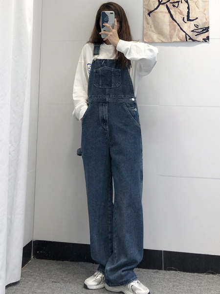 Salopeta dama cu bretele - model lat