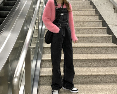 Γυναικείες ολόσωμες φόρμες με τσέπες-ρετρό στιλ