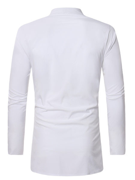 Ανδρικό κομψό πουκάμισο με μακριά μανίκια και μοτίβο