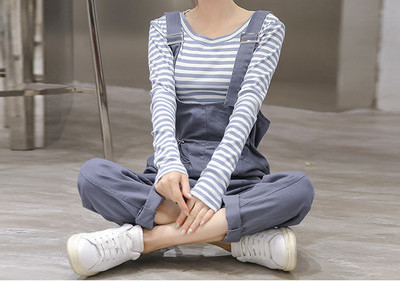 Model nou de salopete de damă colorate cu legături în talie