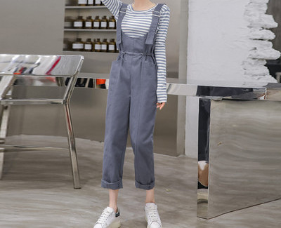 Model nou de salopete de damă colorate cu legături în talie