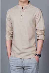 Cămașă modernă pentru bărbați, model simplu, cu mâneci lungi