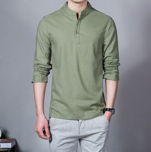 Cămașă modernă pentru bărbați, model simplu, cu mâneci lungi