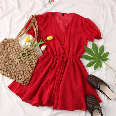 Salopetă scurtă casual de damă, cu legături în talie