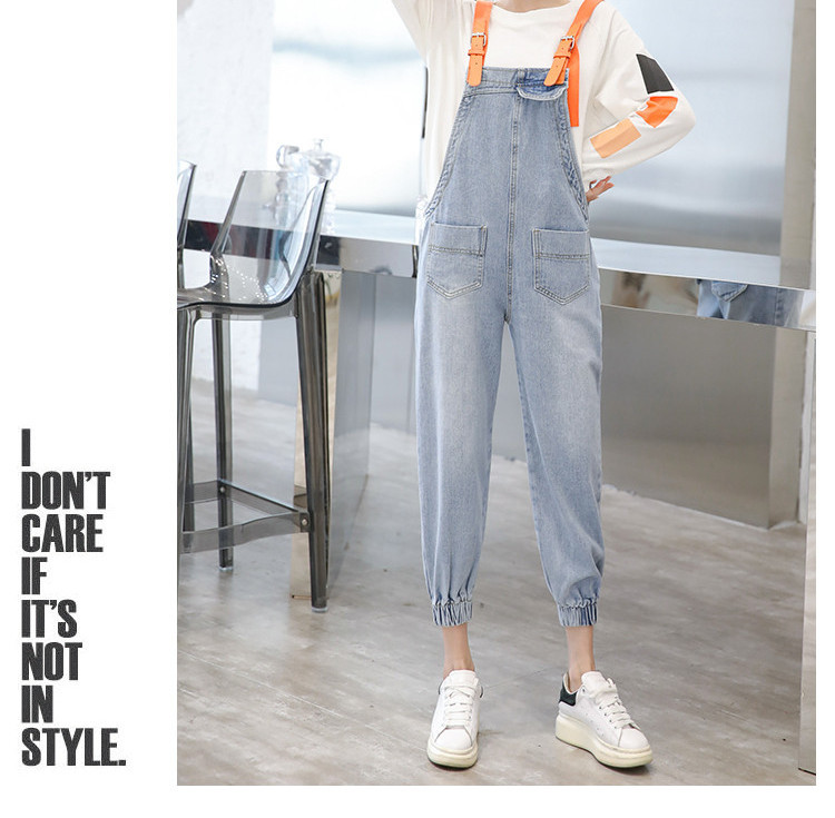 Salopetă de damă uni cu bretele colorate