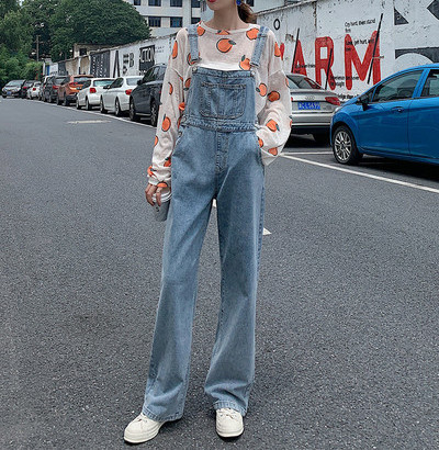 Novi model ženskog kombinezona na tregere u plavoj boji