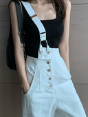 Salopeta de dama moderna cu nasturi si curea