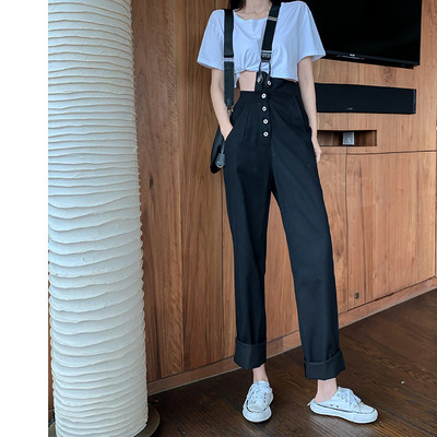 Salopeta de dama moderna cu nasturi si curea