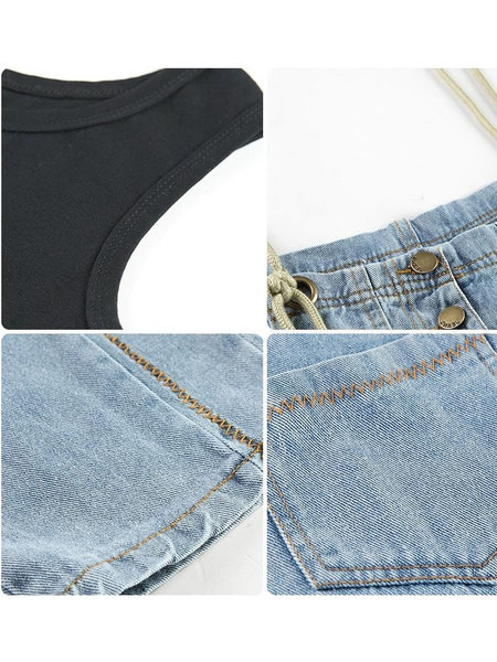 Model nou de salopete dama de primavara cu nasturi