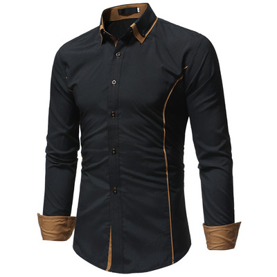 Cămașă casual pentru bărbați, cu guler clasic