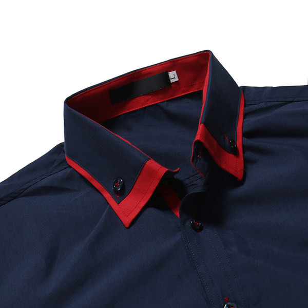 Cămașă casual pentru bărbați, cu guler clasic