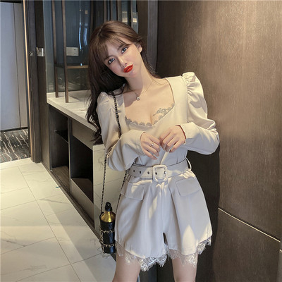 Κομψή γυναικεία ολόσωμη φόρμα με δαντέλα σε τρία χρώματα