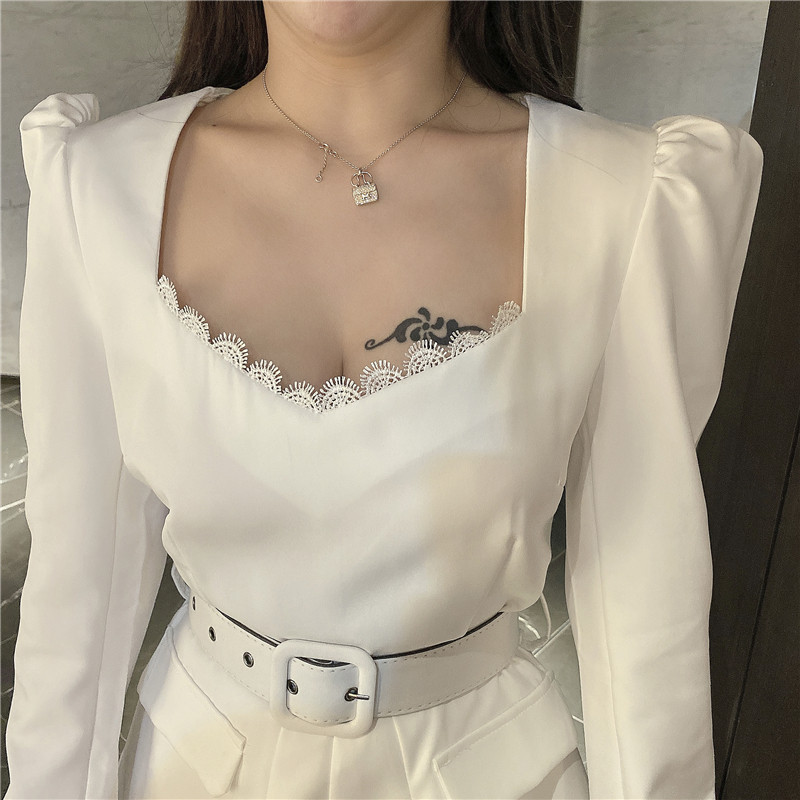 Κομψή γυναικεία ολόσωμη φόρμα με δαντέλα σε τρία χρώματα