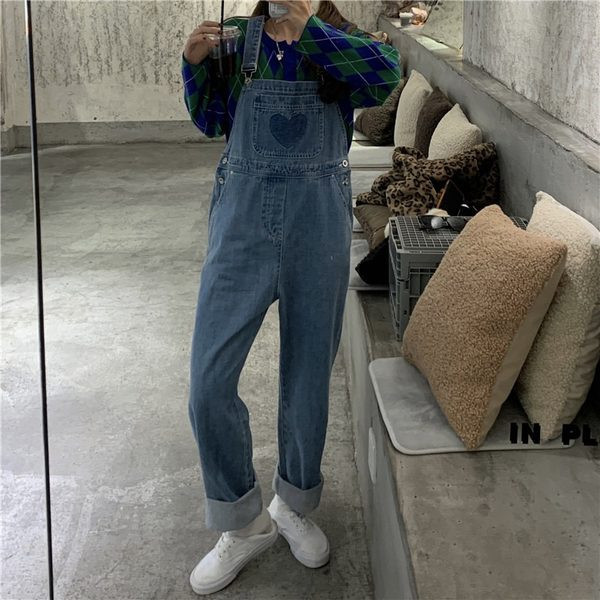 Salopetă casual de damă cu bretele în albastru